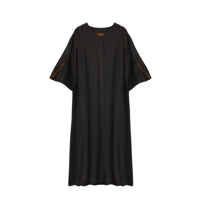 香云纱桑蚕丝连衣裙宽松