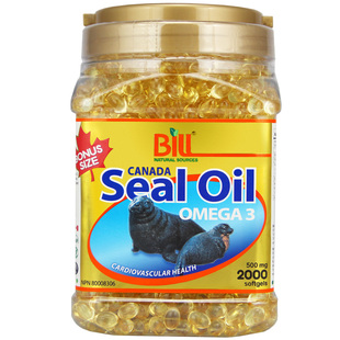 BILL海豹油软胶囊500mg2000粒 格陵兰海豹油 北极高纯度Seal Oil
