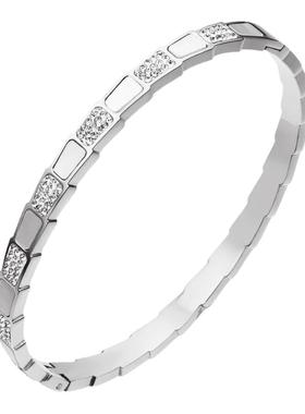 宝家蛇骨手镯女母贝钛钢蛇形手环