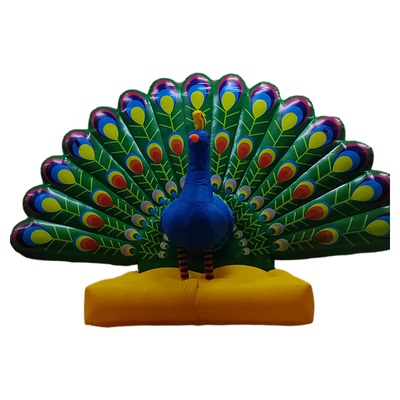 孔雀发光气模固定卡通公仔动物