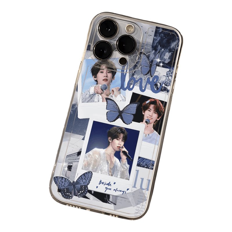 iPhone16小众苹果15创意小米17TPRO透明软13ProMax适用14PLUS手机壳蝴蝶张真源华为MATE80ins风VIVOx300Ultra
