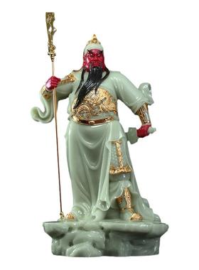 汉白玉居家供奉关二爷武财神像