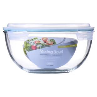 glasslock保鲜盒冰箱收纳盒圆形钢化玻璃大号大容量水果沙拉碗
