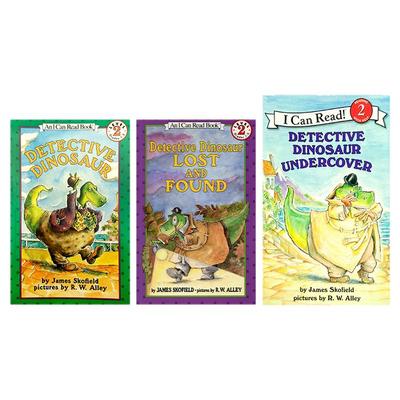 恐龙侦探系列3册英文原版 Detective Dinosaur I Can Read level2幽默侦探故事分级读物2阶
