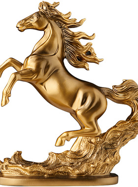 新中式马到成功装饰摆件可发光