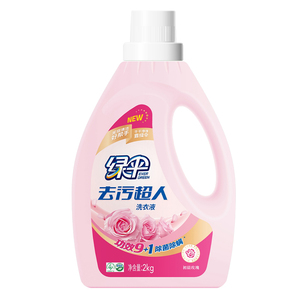 绿伞去污超人洗衣液2kg初晨玫瑰