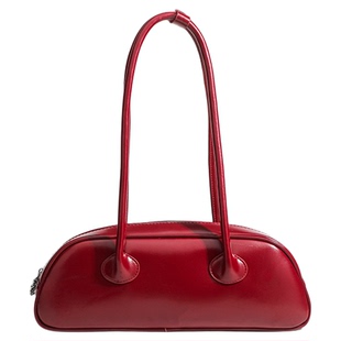 UR包包女法式小众韩国onuk同款保龄球包简约大容量单肩法棍腋下包