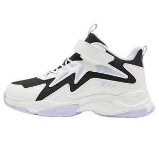 特步童鞋秋冬新款中大童女童加绒雪地休闲鞋儿童运动防滑耐磨棉鞋