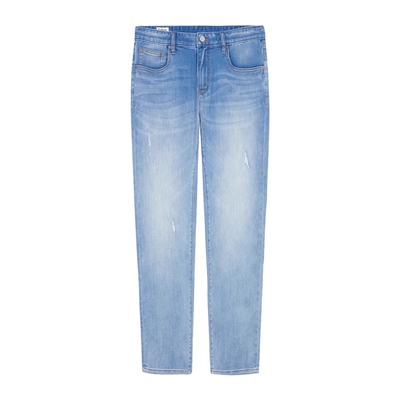 【凉感】卡宾薄款小脚牛仔裤男士