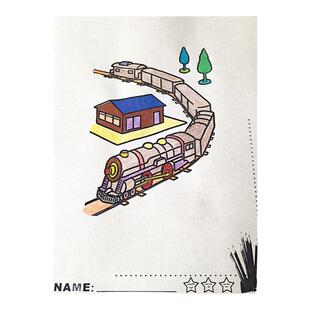 宝宝儿童交通工具火车高铁动车涂色本手绘填色涂鸦益智图画本玩具