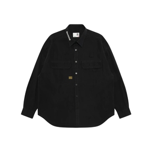 Aape旗舰店男装春夏猿人徽章舒适休闲工装长袖衬衫8569XXQ