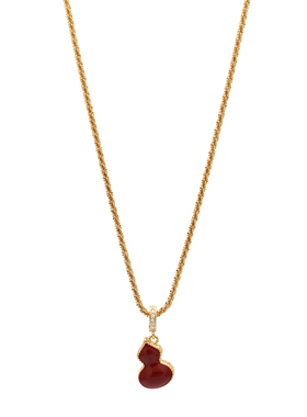 ZOXI本命年红色葫芦项链旺财女款