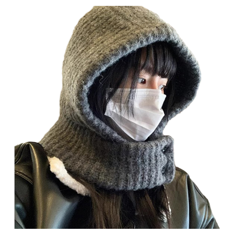 Classy key新加坡设计师联名款巴拉克拉法帽子女围脖一体帽子女冬