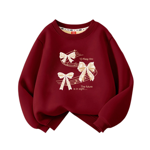 女童卫衣2026新款洋气秋冬儿童中大童女孩冬季初中生加绒上衣外套