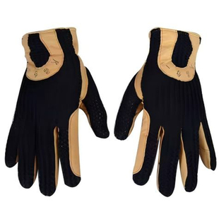 真皮马术手套 手背线面编制 马术手套 夏季骑马手套