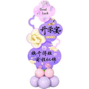 金榜题名升学宴气球路引酒店包间迎宾牌立柱中高考谢师宴场景装饰