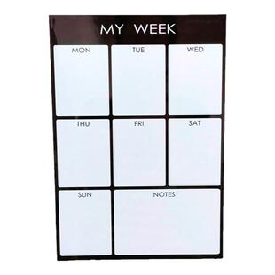 软磁白板备忘录留言板周计划表记事贴冰箱贴一周食谱磁力贴可擦写