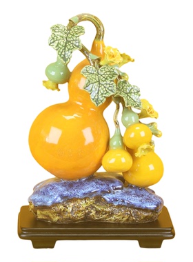 陶瓷葫芦摆件招财旺宅装饰送礼