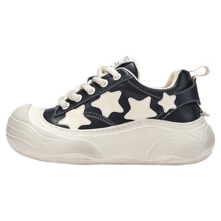 马克华菲板鞋男款春季透气男鞋潮牌女星星情侣鞋增高男士休闲鞋子