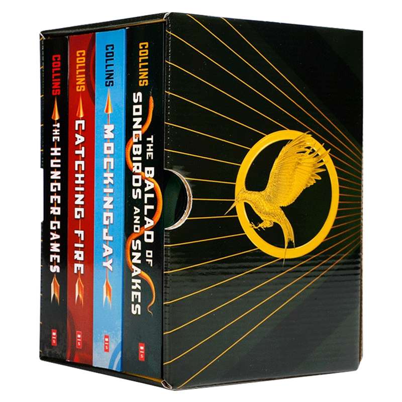饥饿游戏四部曲 英文原版小说 Hunger Games Boxed Set 燃烧的女孩 嘲笑鸟 鸣鸟与蛇之歌 Suzanne Collins 英文版进口原版英语书籍