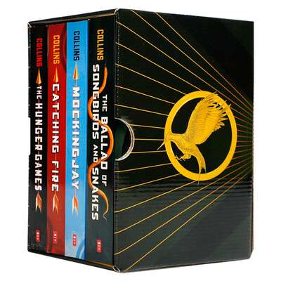 饥饿游戏四部曲 英文原版小说 Hunger Games Boxed Set 燃烧的女孩 嘲笑鸟 鸣鸟与蛇之歌 Suzanne Collins 英文版进口原版英语书籍