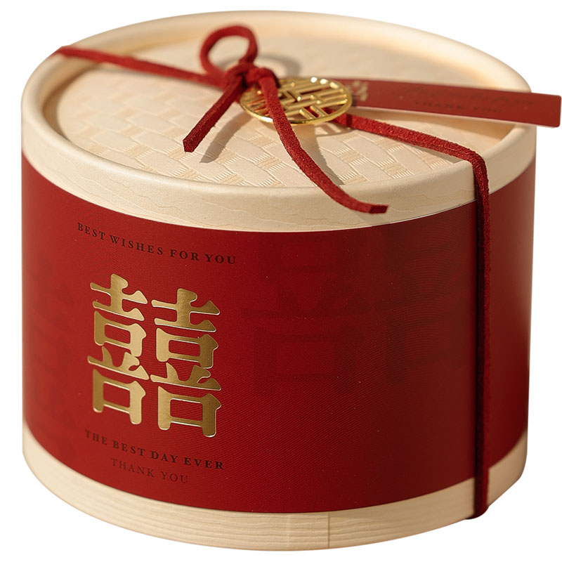 蒸蒸日上中式蒸笼喜糖空盒子包装精美纸质盒子结婚礼可爱国风定制