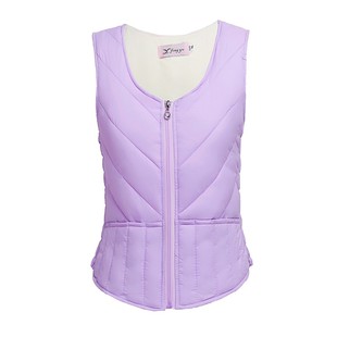 秋冬季加厚加绒棉衣内胆马甲女短款保暖内穿棉背心打底小马夹坎肩