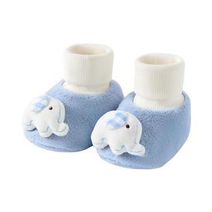 尼多熊25婴儿脚套秋冬毛绒宝宝鞋套加厚外出保暖袜套可爱不磨脚