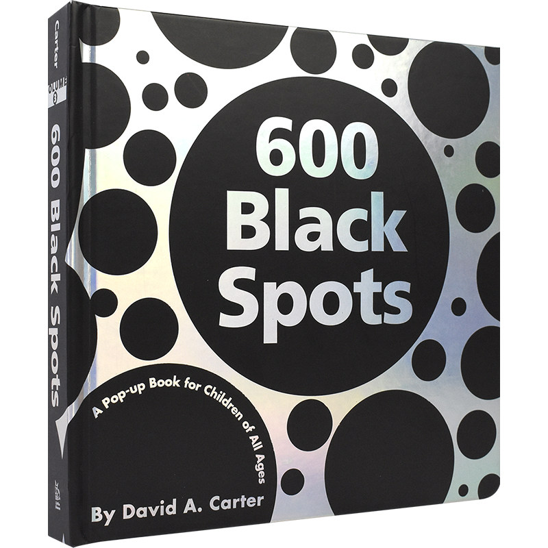 600 Black Spots 600个黑点 英语立体书 纸艺创作 儿童艺术 3岁+ 颜色认知 练习数数 立体作品 艺术熏陶 英文原版进口儿童图书