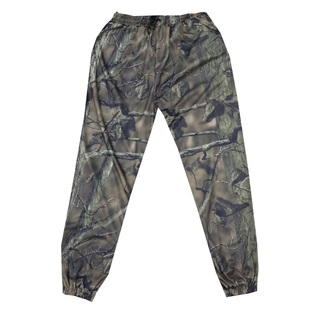 夏季户外路亚打甲鱼观鸟透气防晒枯叶防蚊速干仿生迷彩钓鱼裤子长