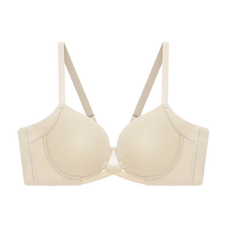 EMMAROSE大码无痕内衣女聚拢收副乳防下垂光面春夏款大胸显小文胸