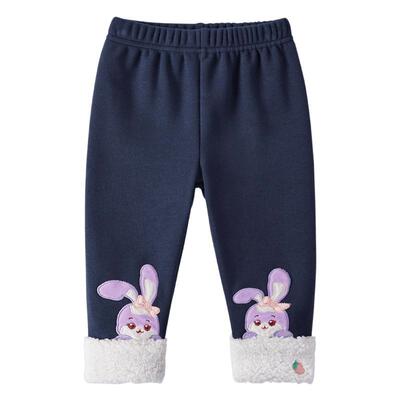 杰里贝比女童加绒打底裤秋冬