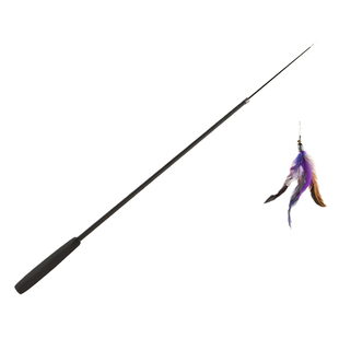 逗猫棒长杆可伸缩猫咪的玩具羽毛超长自嗨幼猫钓鱼竿钢丝耐咬用品