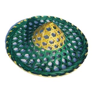 我们的田野儿童舞蹈演出斗笠道具手工竹编斗笠帽女童民族服装帽子