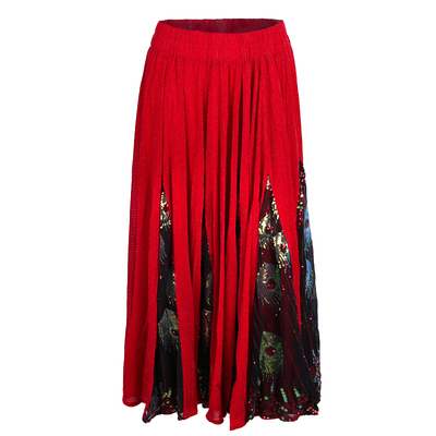 天山美翼维族刺绣大摆民族舞服