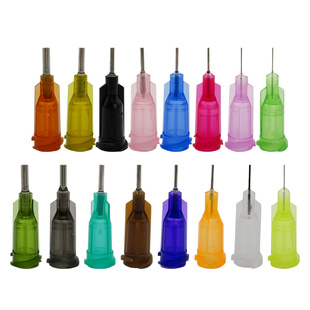 包邮点胶机针头塑料螺口针嘴不锈钢针咀涂胶平口针头100支 1/4寸