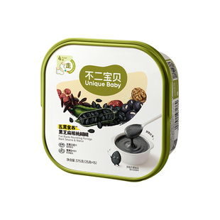 不二宝贝五黑芝麻糊糊黑米搭无糖婴儿幼儿童喝的冲饮辅食营养早餐