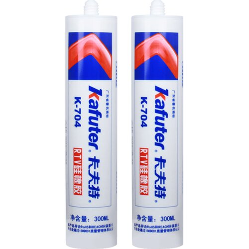 卡夫特704硅橡胶密封胶耐高温防水300ml工业白胶704B透明rtv有机硅胶705粘电子元器件线路板固定绝缘胶2.6L