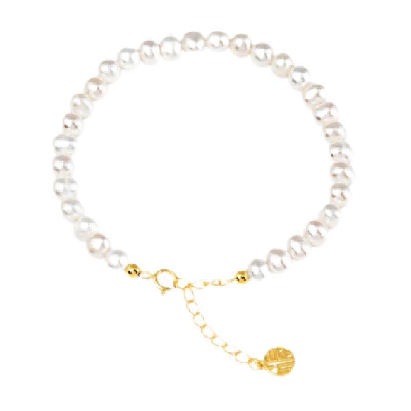 【中国黄金】珍尚银纯银珍珠手链女款手串生日礼物送女友闺蜜S925