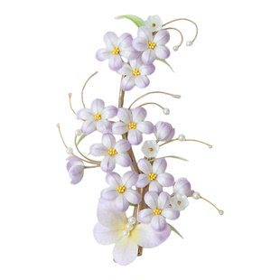 繁花入梦丨非遗绒花发夹头饰蝴蝶桃花朵侧边夹子旗袍汉服边夹发饰