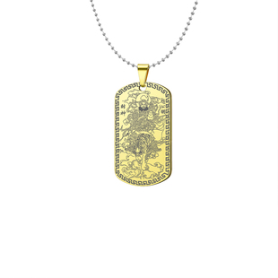 赵公明吊坠武财神爷北路财神赵天君元帅牌招财挂件男女款定制项链