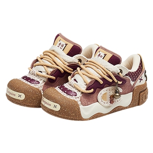 Champion冠军面包鞋25秋冬新款膨膨大头鞋女增高休闲鞋男红色板鞋