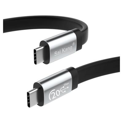 双头type-c数据线扁平快充线4K