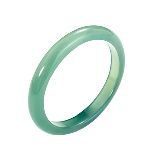 老凤祥玉髓半镯青色吉祥如意平安镯玉素圈百搭玉石手镯女款国潮风