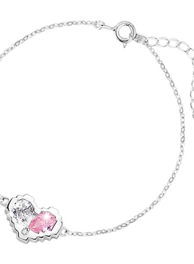 雅影爱恋之心925纯银手链女小众