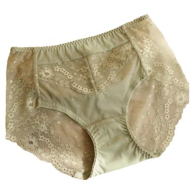 新款网纱蕾丝内裤女胖mm高腰性感包臀无痕大码三角裤女纯棉裆透气