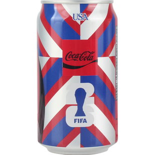 日本进口Coca－Cola/可口可乐FIFA世界杯旗帜收藏版碳酸饮料350ml