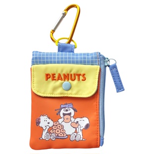 日系卡通狗狗撞色可爱零钱包学生饭卡公交卡门禁卡包迷你钥匙挂包