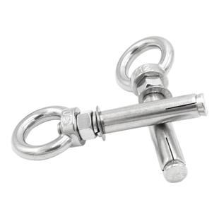 304不锈钢膨胀螺丝带环挂钩带圈加长万能吊环膨胀螺栓M6M8M10M12