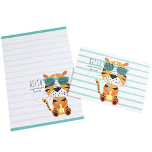 10款信纸信封套装文具 书写稿纸六一小清新可爱横条信笺 校庆活动